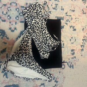 Leopard Print Triangl Swimsuit